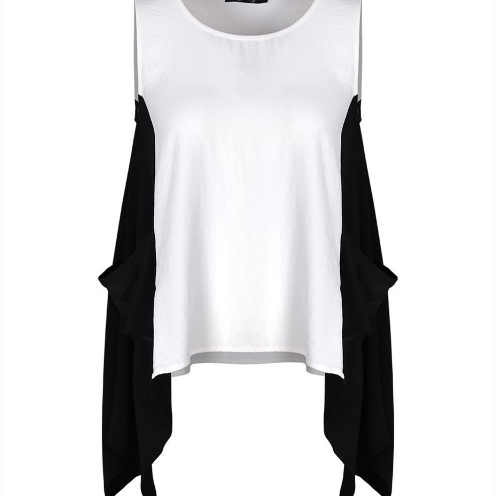Draped long tank
